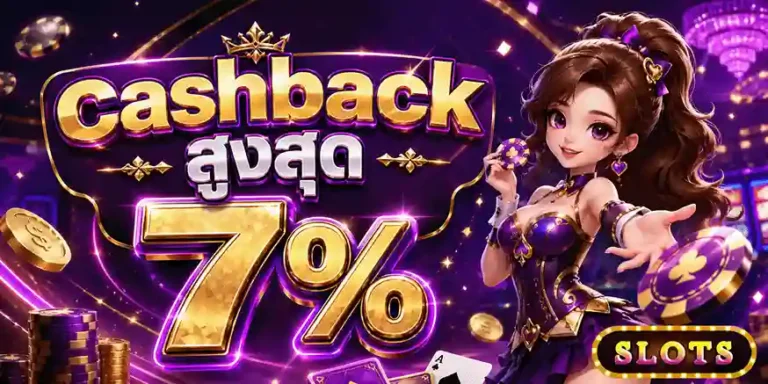 ฝาก 1 บาท ฝาก cashback สูงสุด 7%